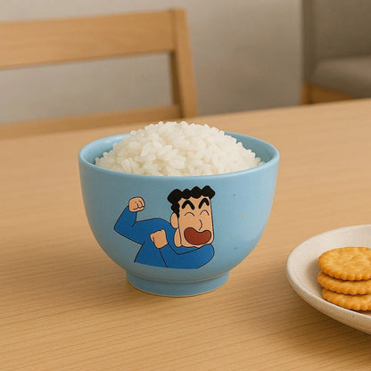 Crayon Shinchan Ceramic Bowl (1 Piece) – Cute Cartoon Anime Soup, Rice, Snack & Noodle Bowls | Premium Kawaii Dinnerware for Kids & Adults
