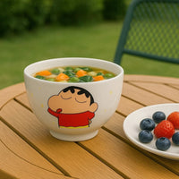Crayon Shinchan Ceramic Bowl (1 Piece) – Cute Cartoon Anime Soup, Rice, Snack & Noodle Bowls | Premium Kawaii Dinnerware for Kids & Adults
