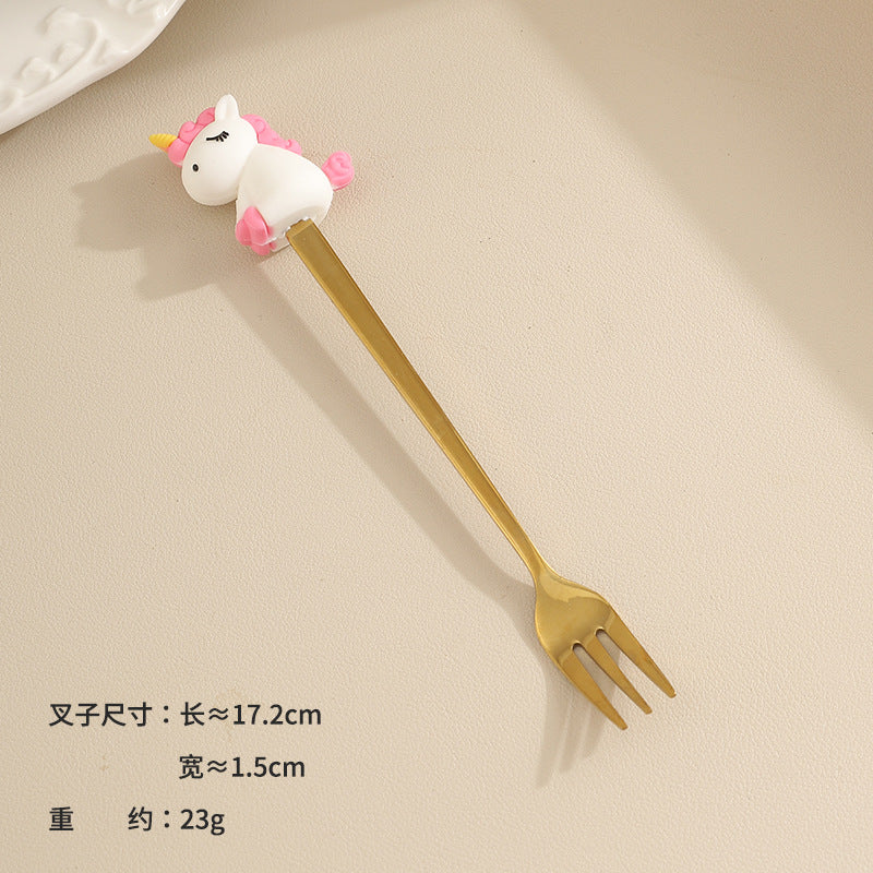 Stainless steel cartoon design cutlery, creative gift box set
