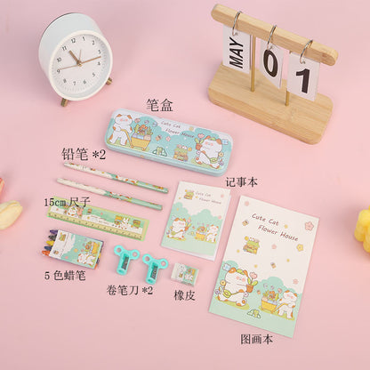 Cute Cartoon Stationery Gift Set for Kids – Unicorn, Space, Dinosaur &amp; Bunny Theme
