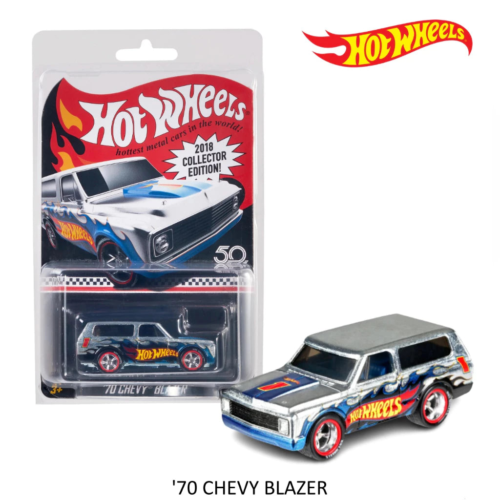 Hot Wheels ‘70 Chevy Blazer 2018 Collector Edition Diecast Car – 1:64 Scale Metal Model | Vintage Classic SUV Collectible Toy Vehicle