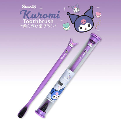 Sanrio Character Toothbrush Set – Kuromi, Cinnamoroll, My Melody & Hello Kitty Travel Toothbrush with Case