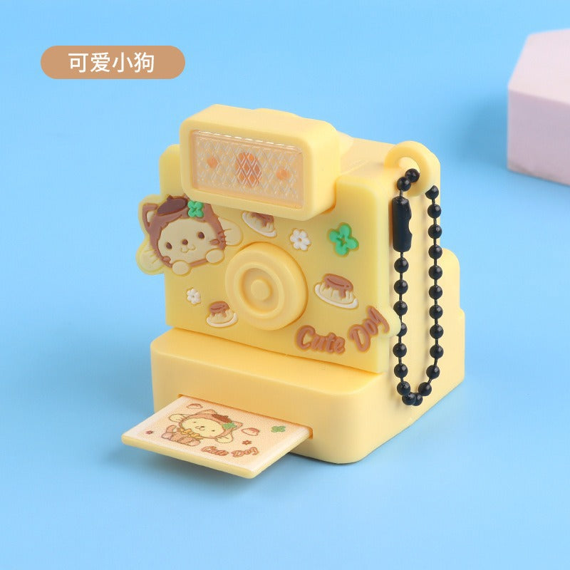 Cute polaroid camera pendants, keychain, sound & light toy