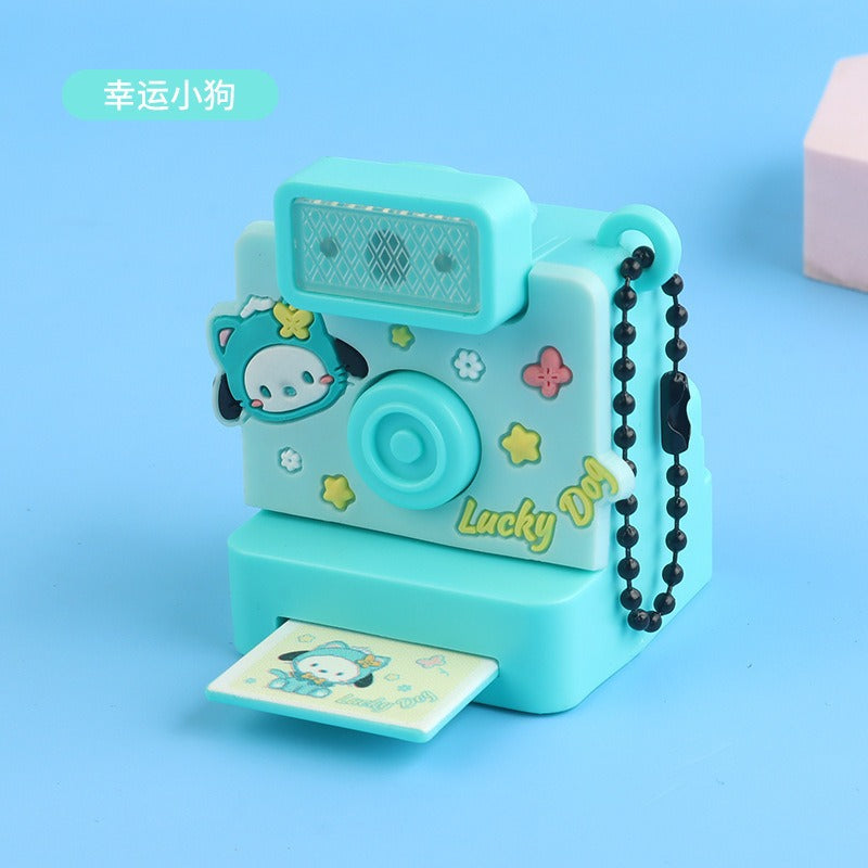 Cute polaroid camera pendants, keychain, sound & light toy