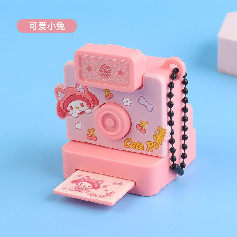 Cute polaroid camera pendants, keychain, sound & light toy