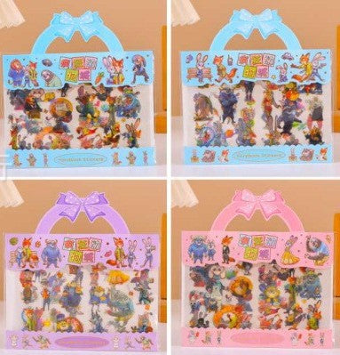 Zootopia 3D Puffy Sticker Pack (Pack of 6 Sheets) | Cartoon Character Bubble Stickers for Kids | Waterproof DIY Scrapbook, Journal, Laptop & School Supplies Decoration