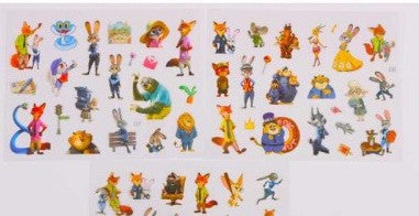 Zootopia 3D Puffy Sticker Pack (Pack of 6 Sheets) | Cartoon Character Bubble Stickers for Kids | Waterproof DIY Scrapbook, Journal, Laptop & School Supplies Decoration